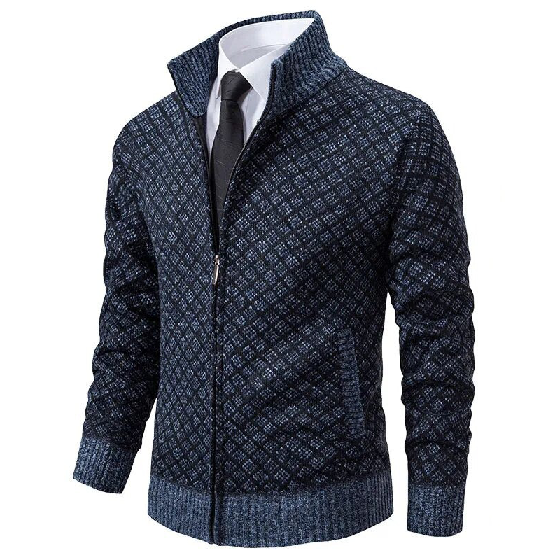 Chaqueta clásica de punto tipo cárdigan: elegante y cómoda.