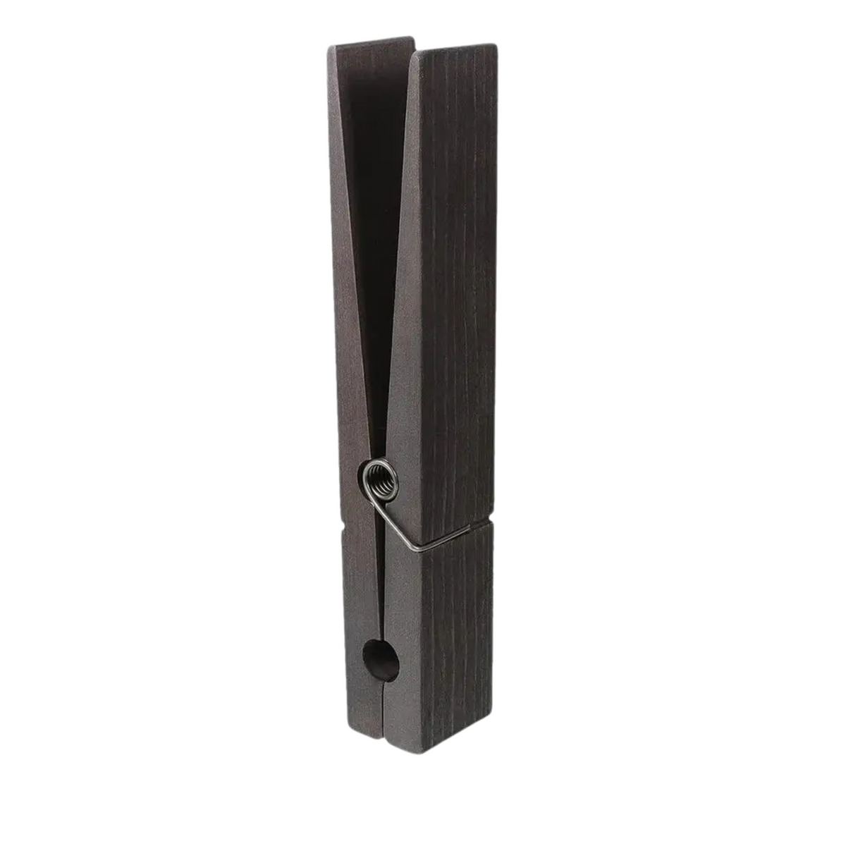 Percha de pared de madera con forma de pinza de ropa y montaje adhesivo