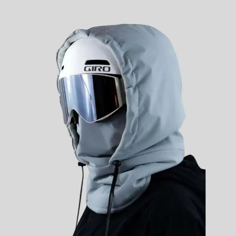 Balaclava de inverno com capuz e proteção facial