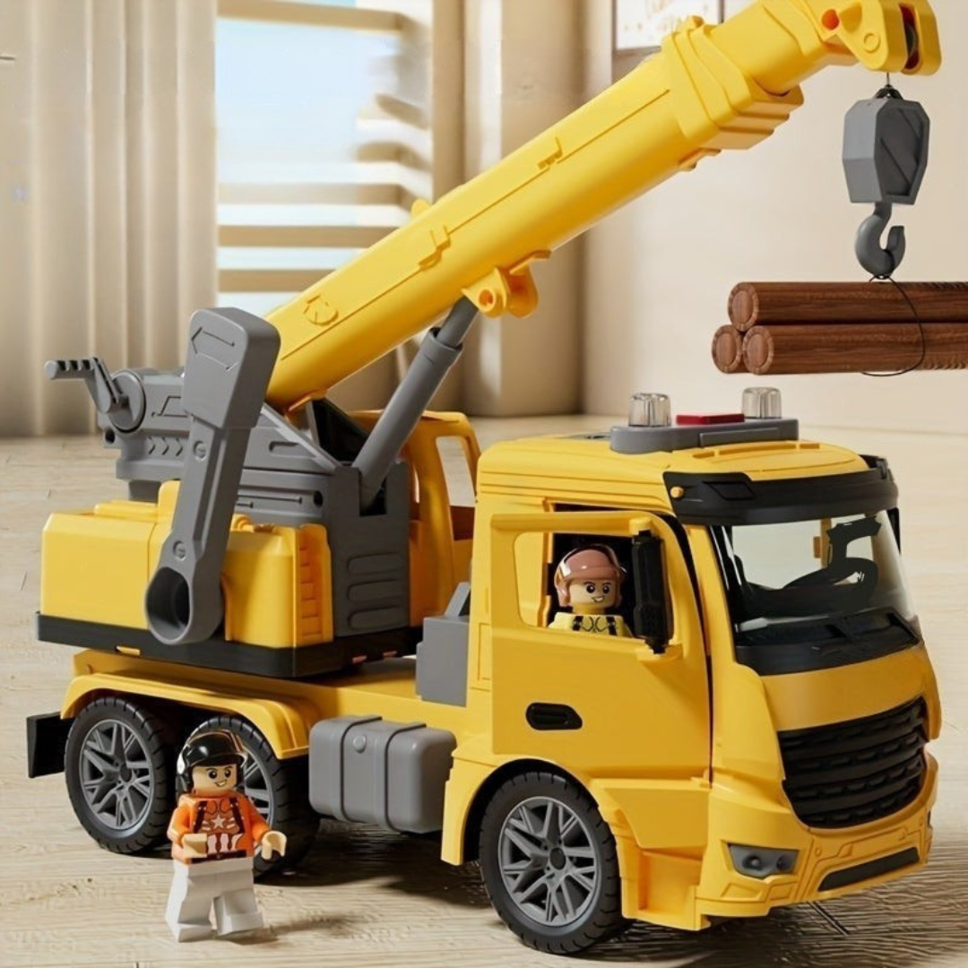 Baustellen-Kranwagen Spielzeug mit Licht und Sound