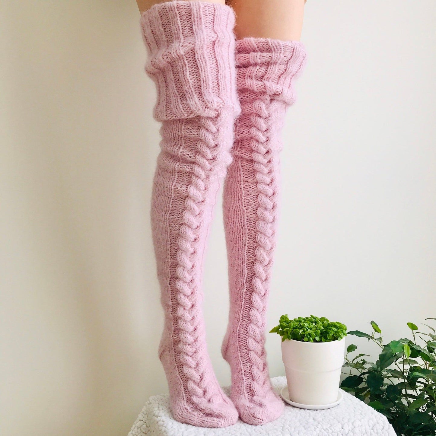 Trendy čarape preko koljena - Udobne čarape za zimu