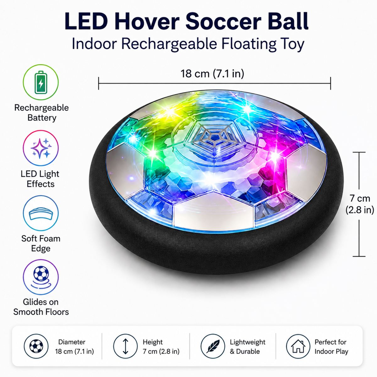 LED-Hover-Fußball für drinnen