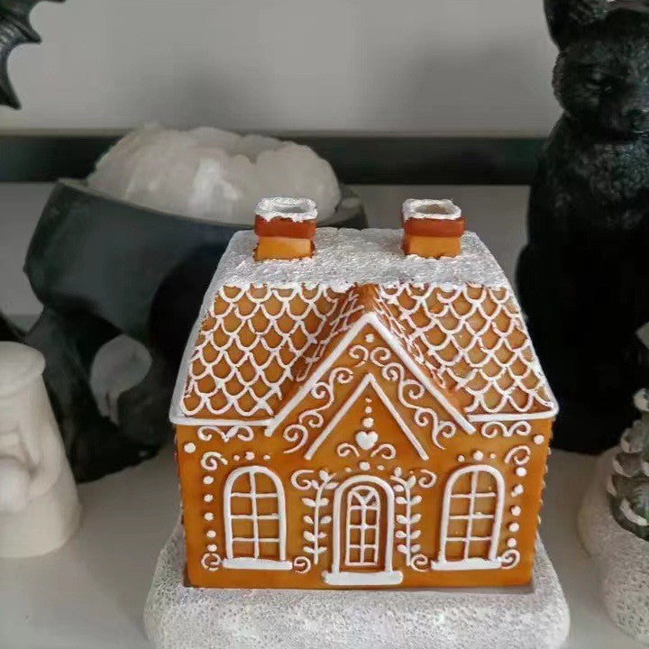 Dekoratives Lebkuchenhaus für Weihnachten