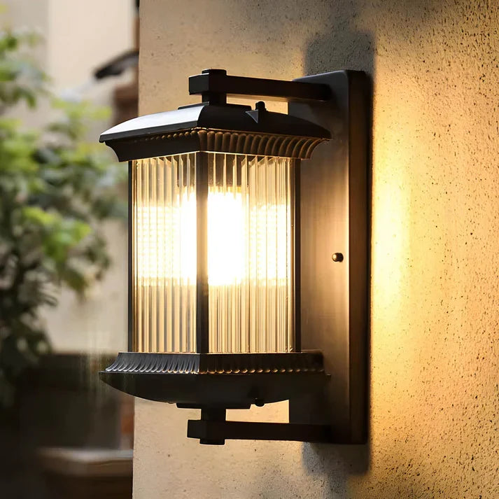 Lámpara de pared exterior estilo farol