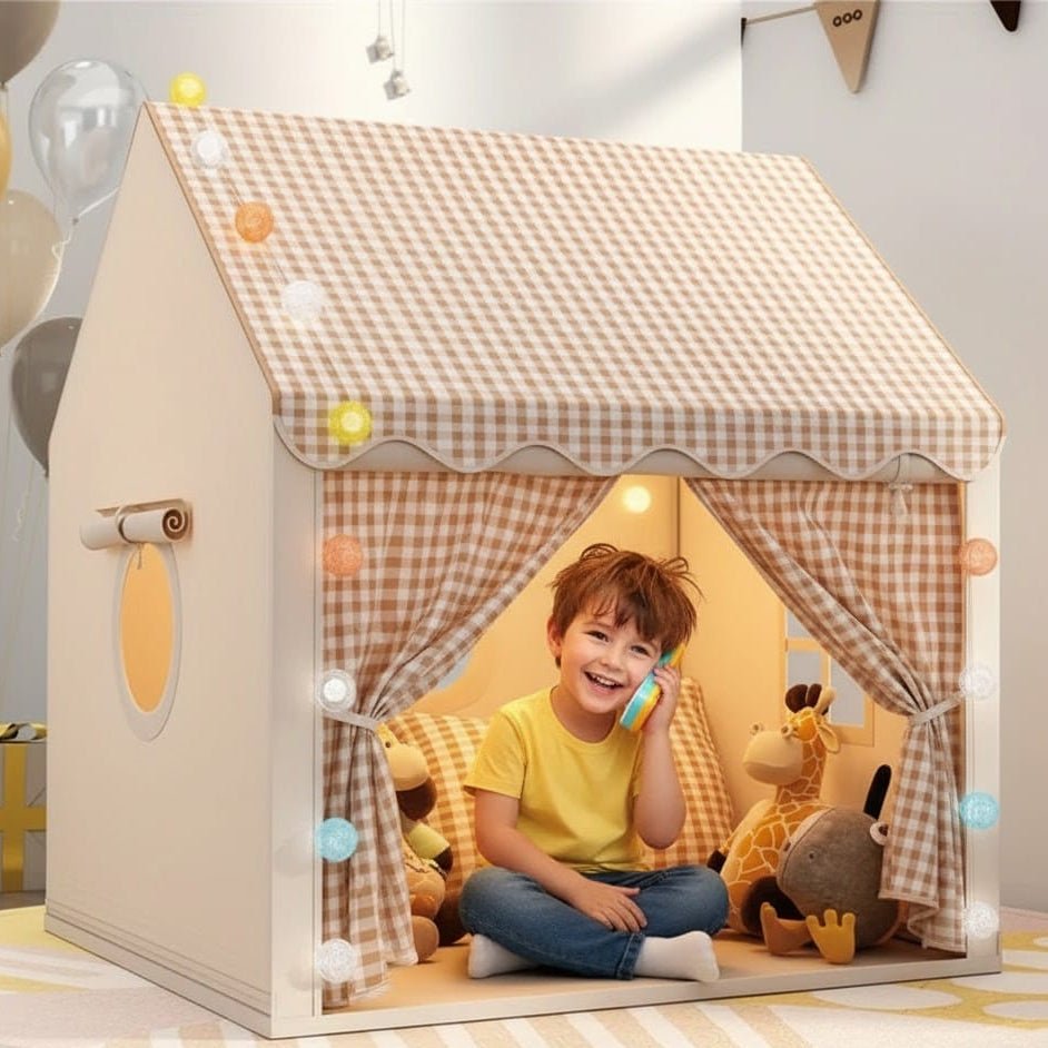 Tienda de juegos infantil de interior con ventanas
