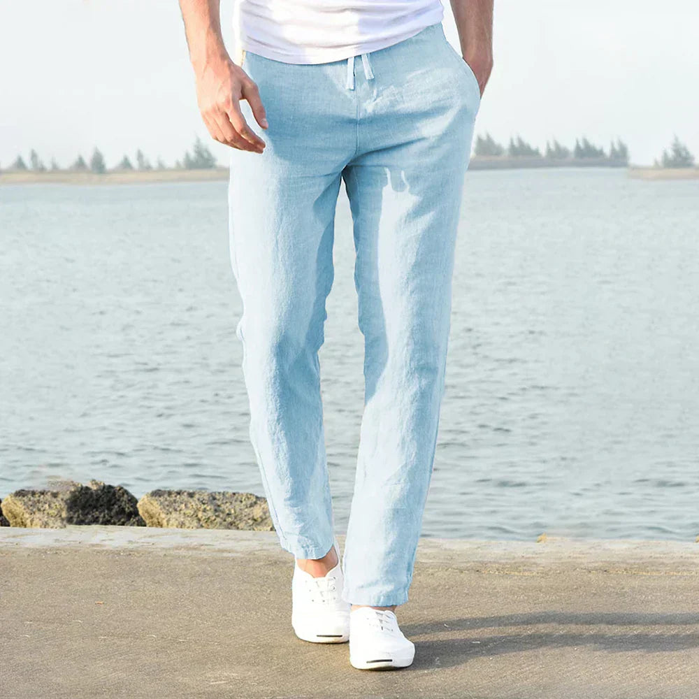 Sommerkomfort Baumwollhose für Herren – Stilvoll und Atmungsaktiv