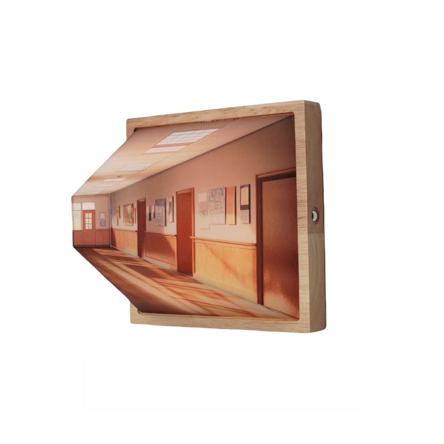 Luz de presença 3D com motivo de galeria de arte