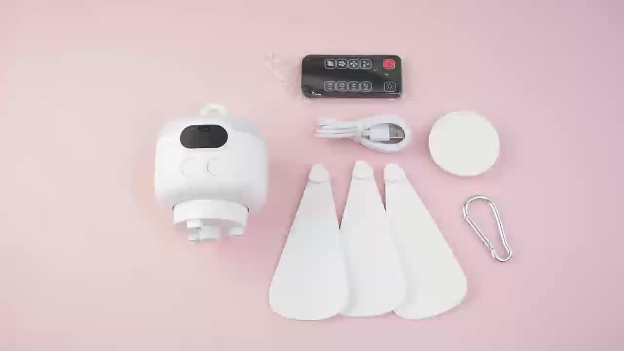 USB punjivi prijenosni ventilator za vješanje – prijenosan s LED svjetlom