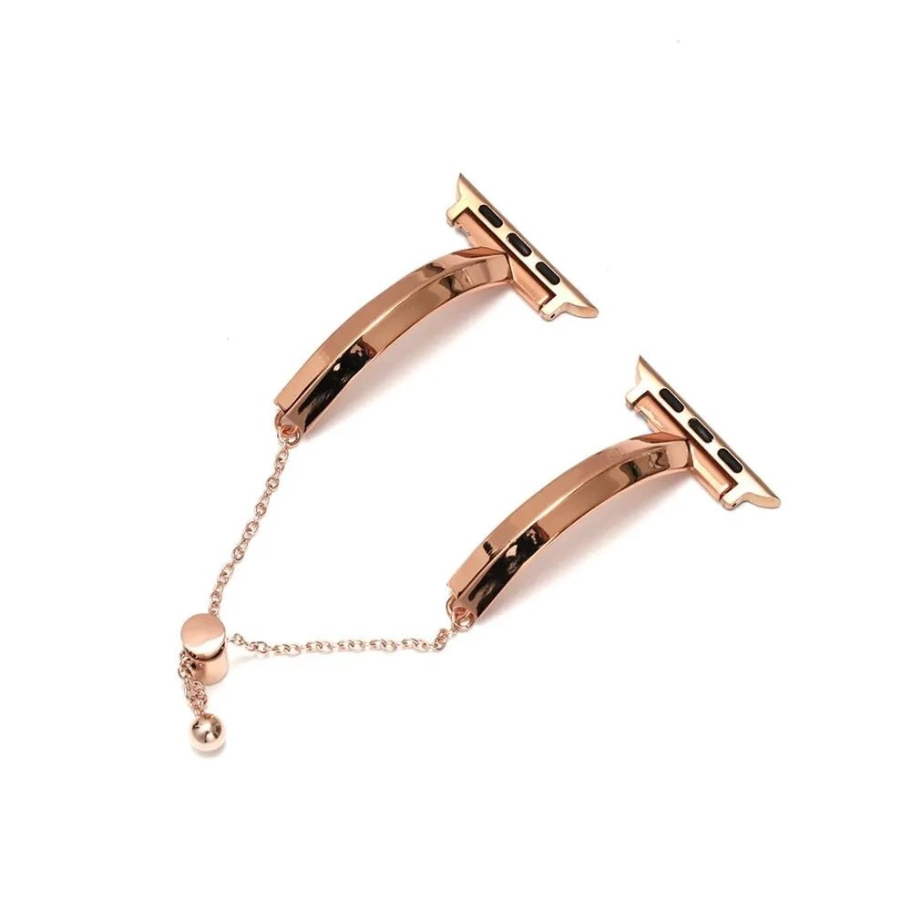 Slim Link Band: lujosa pulsera de acero inoxidable para el Apple Watch de mujer.