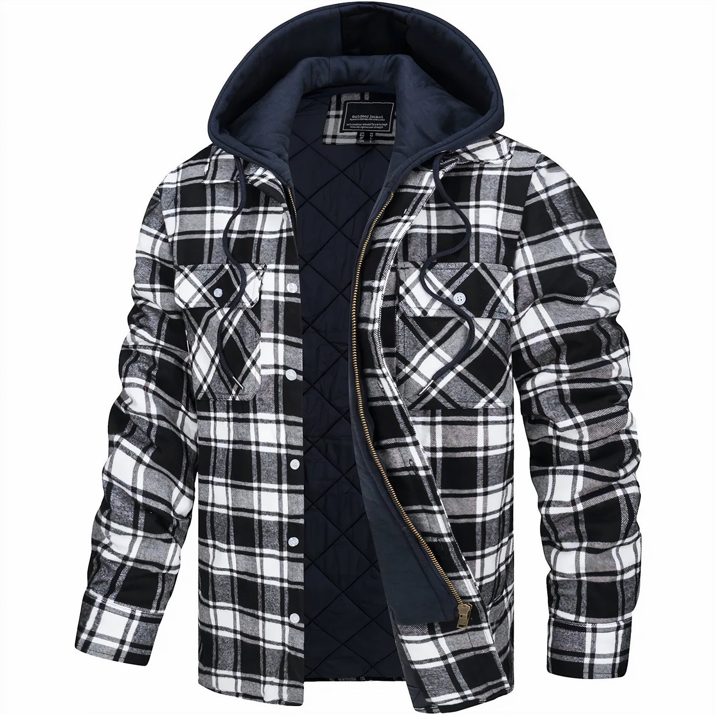 Chaqueta de invierno de franela Explorer: cálida y resistente para aventuras al aire libre.