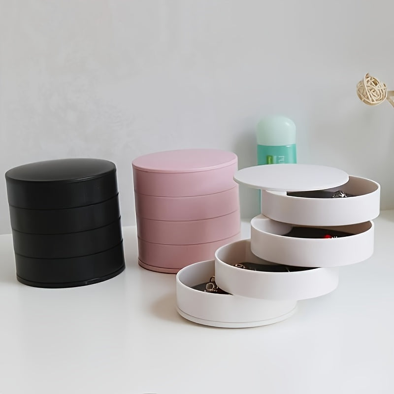 Drehbarer mehrstufiger Schmuck- und Kosmetikorganizer