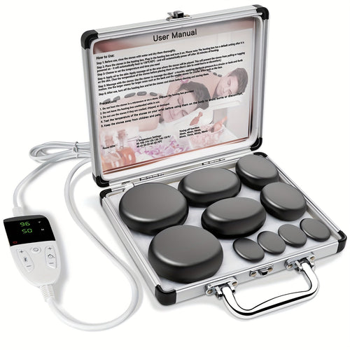 Set de masaje profesional con piedras calientes (con calentador incluido)
