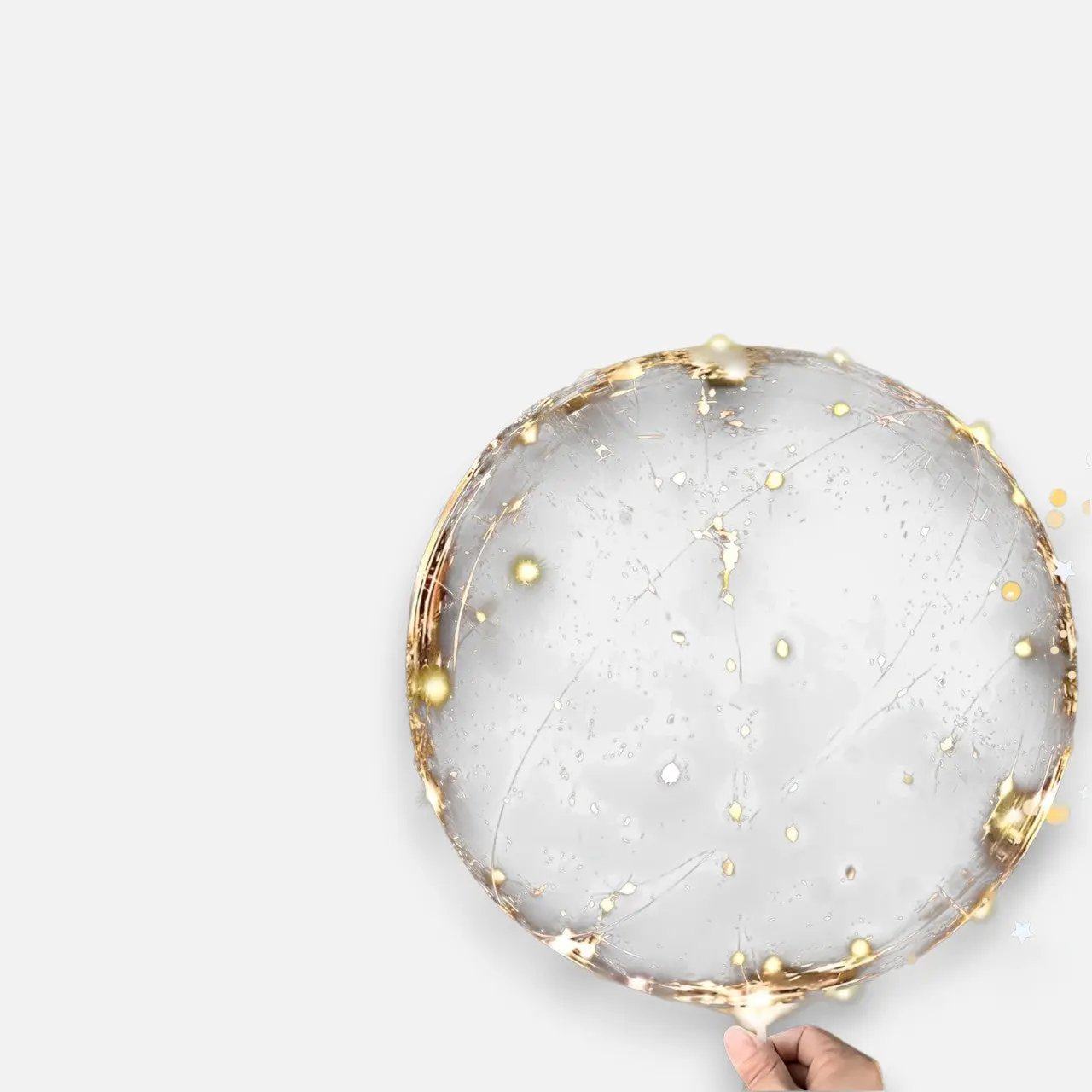 Transparente LED-Ballons mit warmweißer Lichterkette – 10er-Set
