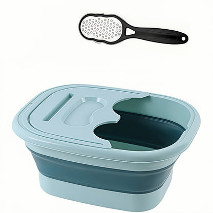 Banho-pé dobrável com superfície de massagem