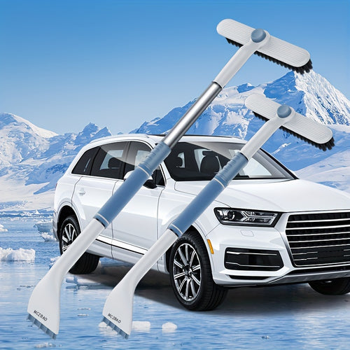 Batidor de varillas extensible con rascador de hielo para el coche