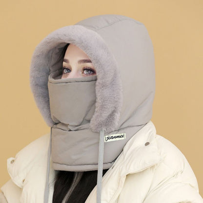 Gorro térmico de inverno com cobertura facial integrada