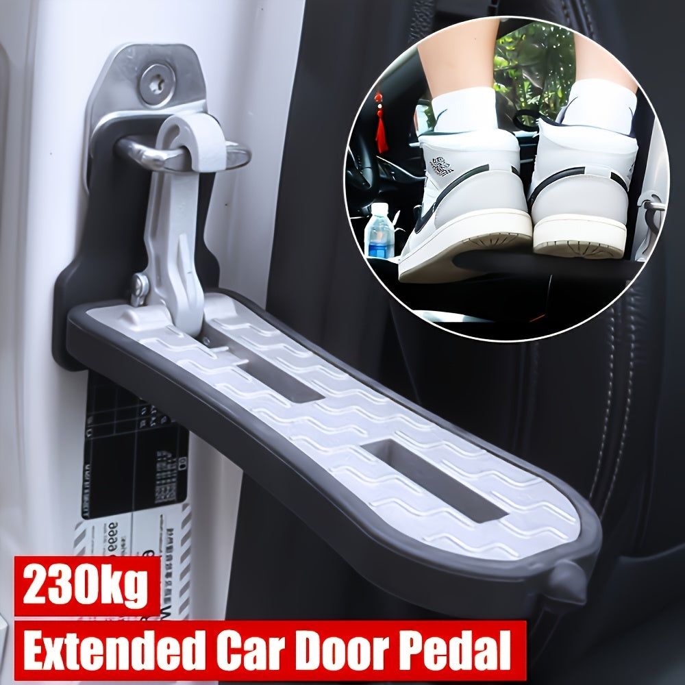 Estribo plegable para automóvil con martillo de emergencia