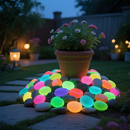 Pedras de jardim encantadoras e luminosas – atmosféricas e sustentáveis.
