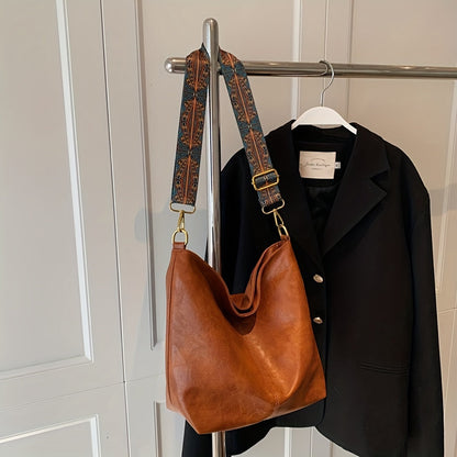 Široka geometrijska torba – Crossbody s velikim kapacitetom i retro štihom
