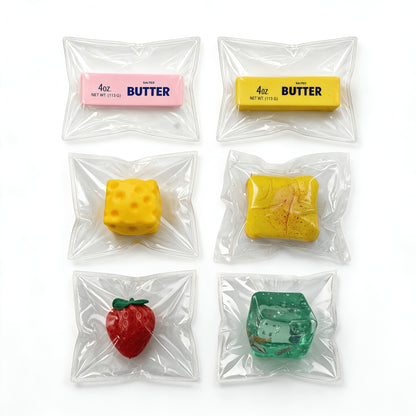 Conjunto de alimentos de brincar com várias formas