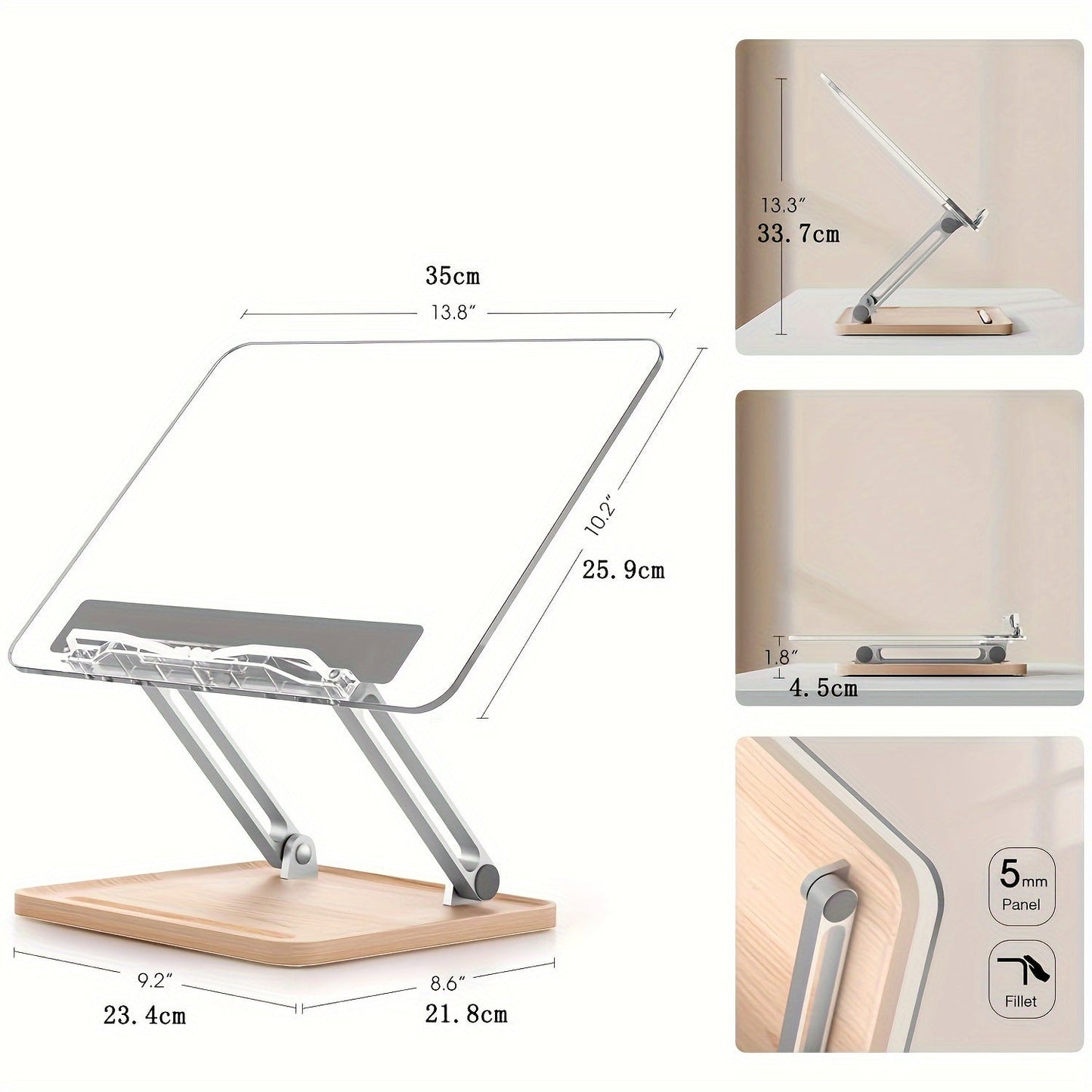 Ergonomski akrilni stalak za čitanje – podesiv i stilski