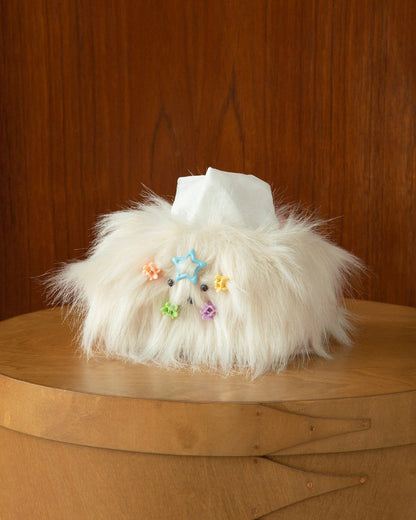 Flauschige Hunde-Taschentuchbox