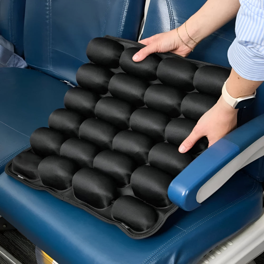 Cojín de asiento inflable para viajes
