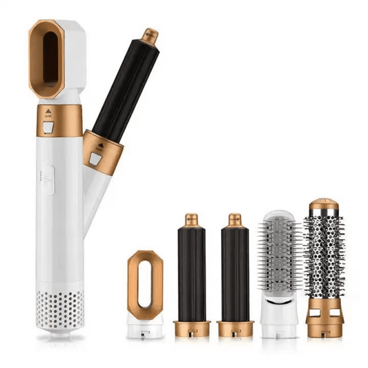 Conjunto de 5 ferramentas para o cabelo em 1 – Para todos os tipos de cabelo