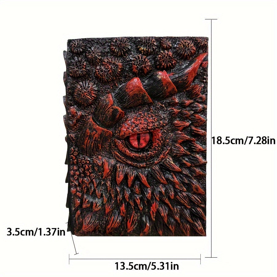 Cuaderno de fantasía con ojo de dragón: robusto y elegante