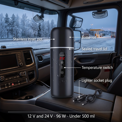 12V/24V Auto-Wasserkocher mit Temperaturanzeige