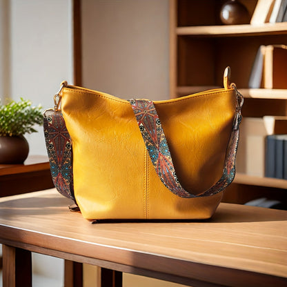 Široka geometrijska torba – Crossbody s velikim kapacitetom i retro štihom