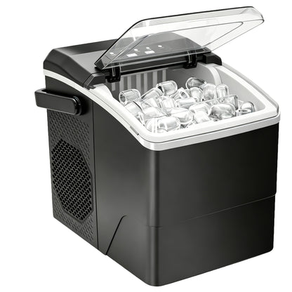 Tragbare Eiswürfelmaschine mit Selbstreinigungsfunktion und zwei Eiswürfelgrößen