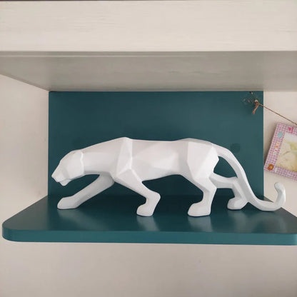 Crno-bijele panter skulpture – Moderan umjetnički duo za tvoj interijer