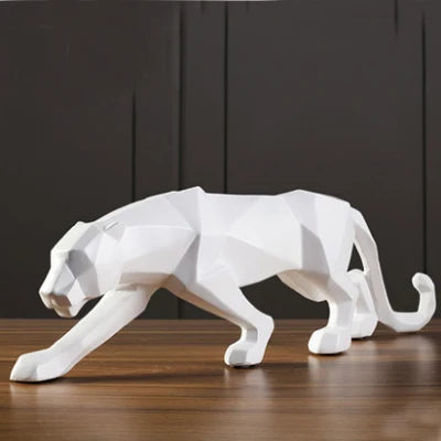 Crno-bijele panter skulpture – Moderan umjetnički duo za tvoj interijer