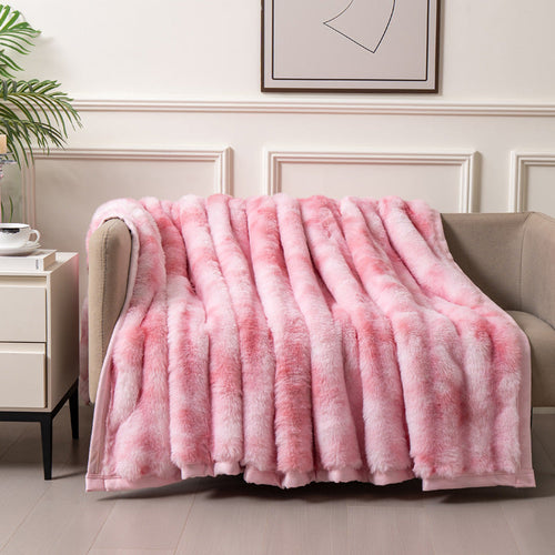 Weiche Flauschdecke mit Tie-Dye-Muster