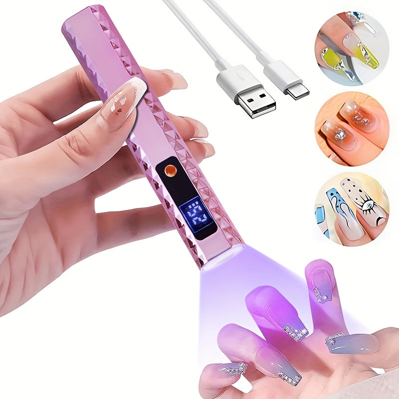 Lámpara de uñas UV portátil con pantalla LCD