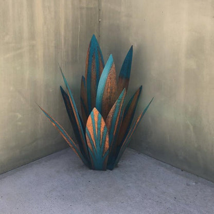 Dekorative Agaven-Skulptur aus Metall