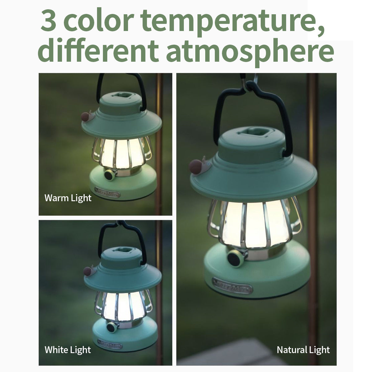 SnailGlow prijenosna kamp svjetiljka – USB punjiva noćna lampa