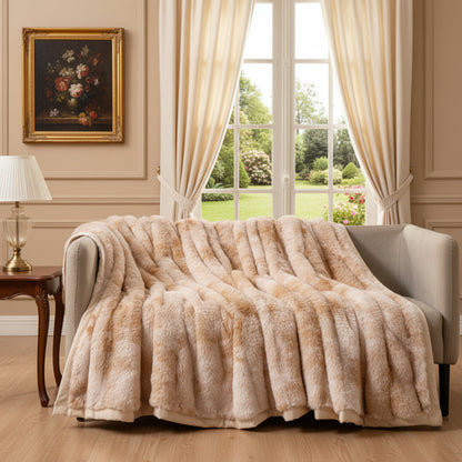Weiche Flauschdecke mit Tie-Dye-Muster