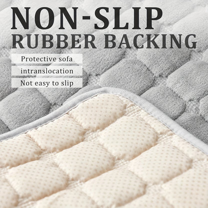 Protector de felpa para sillón con cubierta para reposabrazos