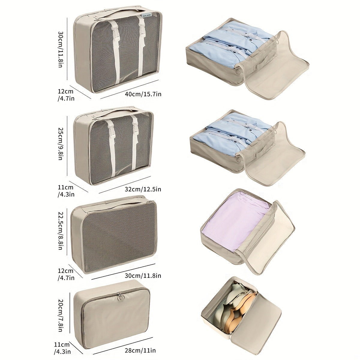 PackMate set od 11 pakirnih kocki – Organizirajte svoj prtljag