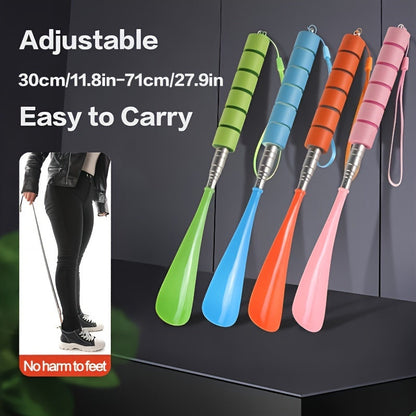 Práctico calzador extensible: fácil de poner y quitar.
