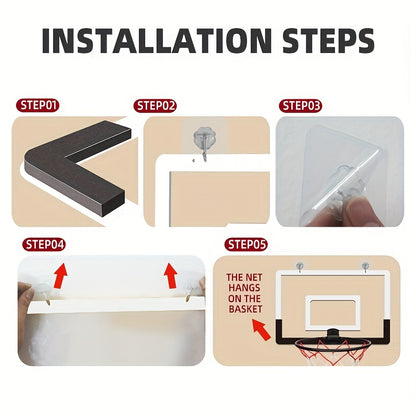 Cesto de basquetebol mini dobrável para montagem na parede