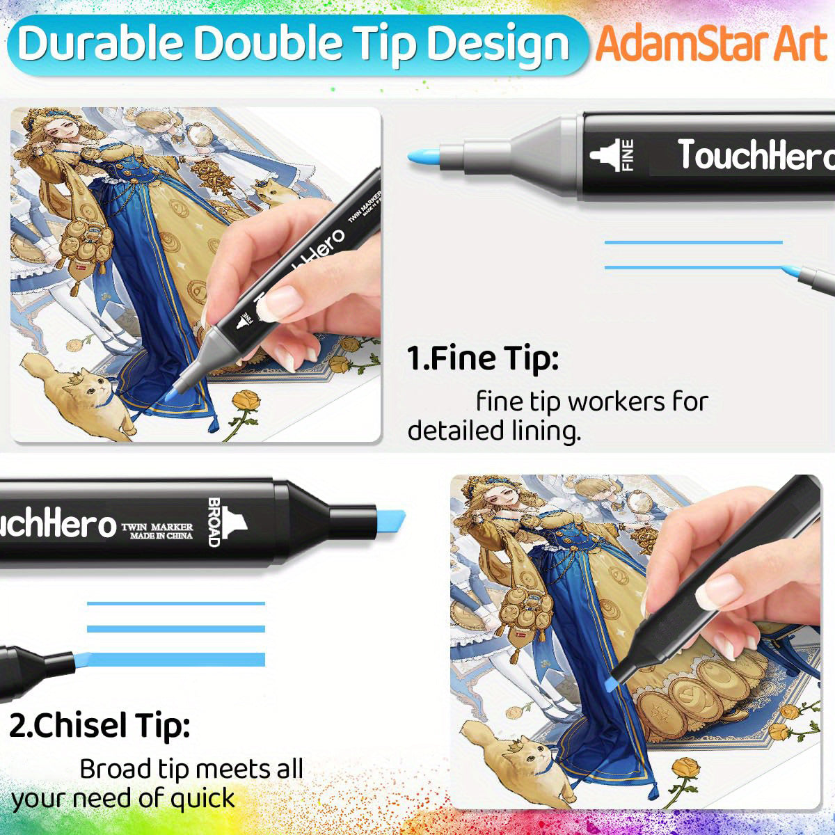 TouchHero set alkoholnih markera s 168 boja – profesionalan i svestran