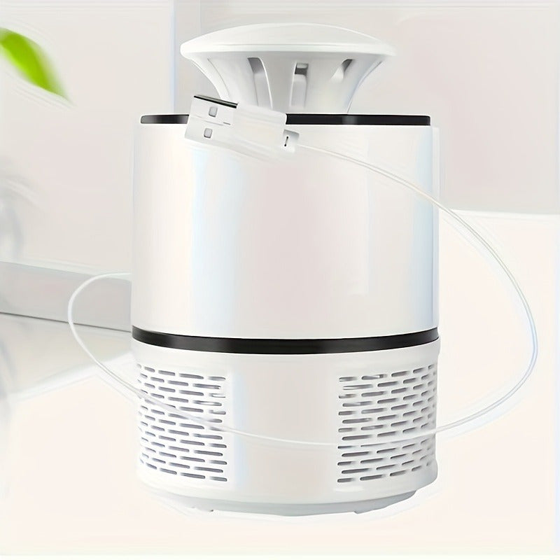 Lâmpada USB silenciosa para mosquitos – Capturador automático de insetos com luz azul.