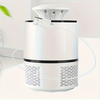 Lâmpada USB silenciosa para mosquitos – Capturador automático de insetos com luz azul.