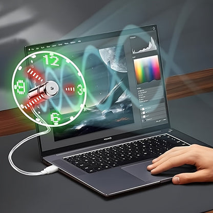 Prijenosni USB LED ventilator za sat s prikazom vremena