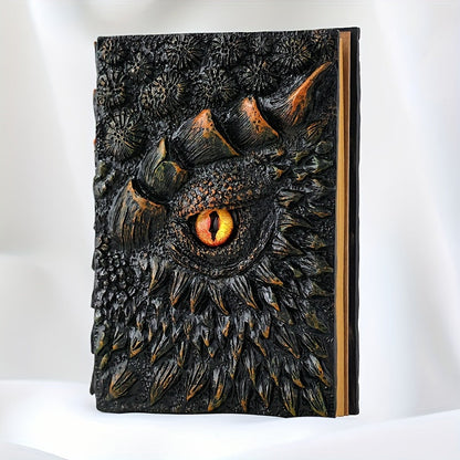Cuaderno de fantasía con ojo de dragón: robusto y elegante