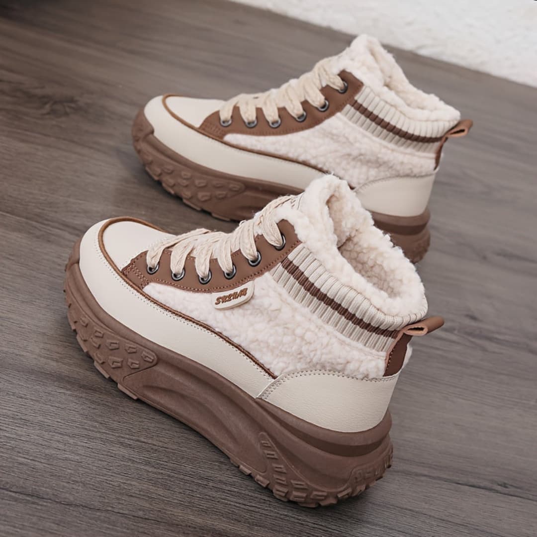Zapatillas deportivas de invierno para mujer con forro cálido