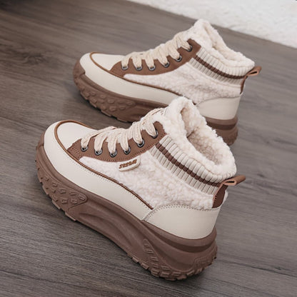 Zapatillas deportivas de invierno para mujer con forro cálido